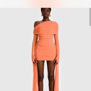 BBX Brand One-Shoulder Orange Dress